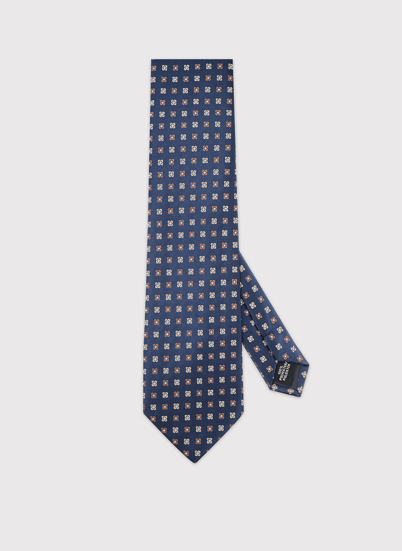 Tamsiai mėlynas gėlėtas kaklaraištis