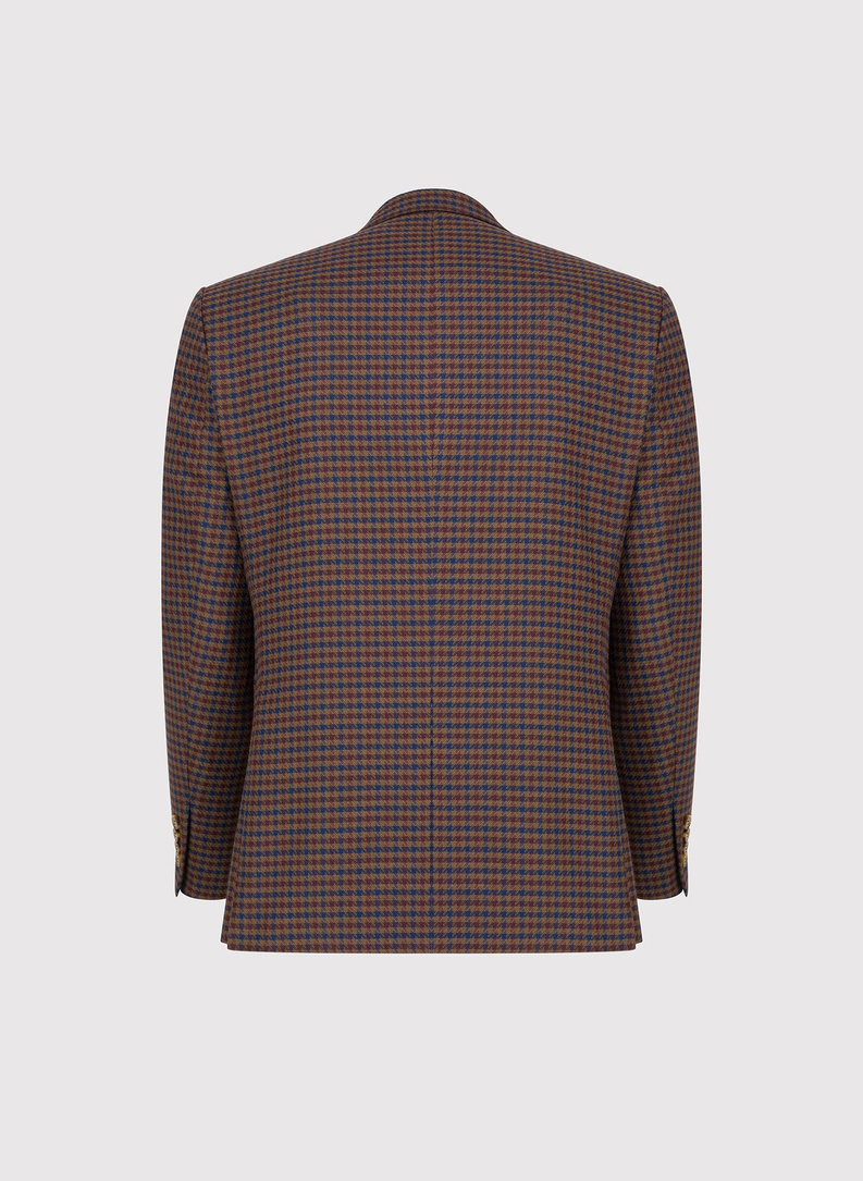 Rudas švarkas smulkiais langeliais