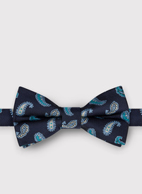 Tamsiai mėlyna vyriška peteliškė peislio raštu