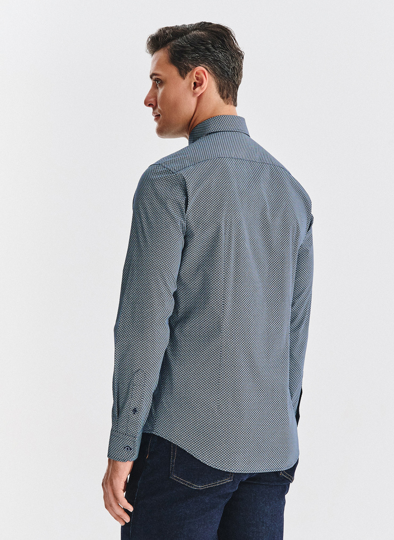 Medvilniniai marškiniai su mikroraštu