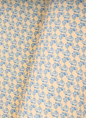 Žalia kišeninė nosinaitė su rykliais