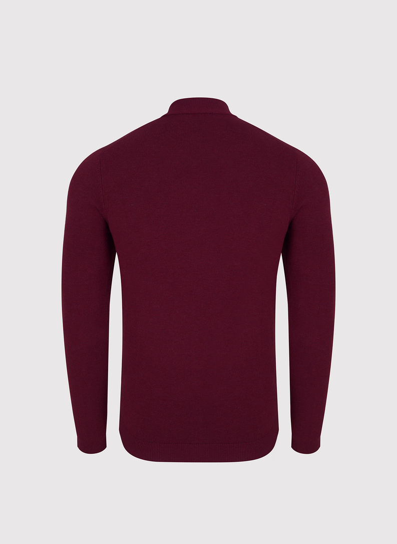 Tamsiai raudonos spalvos vyriškas pusgolfis