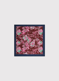 Dvipusė vyriška kišeninė nosinaitė su gėlėmis