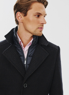 Bronzinis vyriškas lietpaltis smulkiais langais