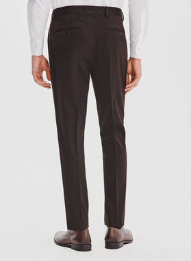 Tamsiai rudos kostiuminės kelnės