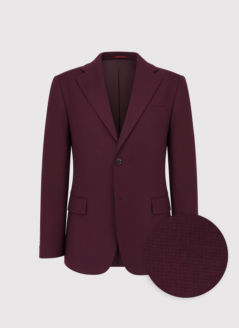 Tamsiai raudonas vyriškas kostiumas