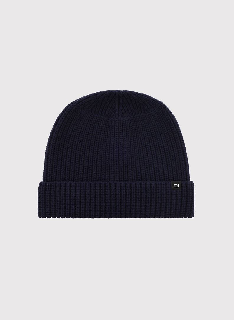 Tamsiai mėlyna vyriška kepurė su vilna