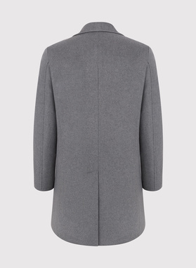 Vyriškas pilkas lietpaltis su vilna