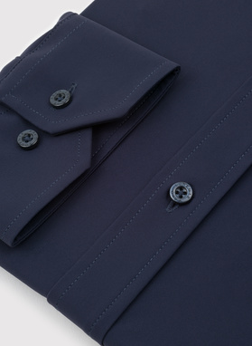 Tamsiai mėlyni vyriški marškiniai