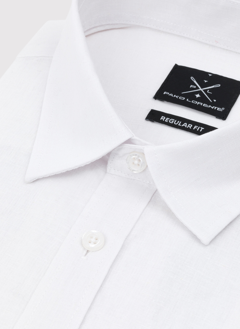 Balti lininiai ir medvilniniai marškiniai