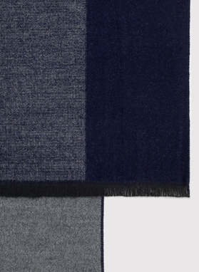 Tamsiai mėlynai pilkas dryžuotas vyriškas šalikas