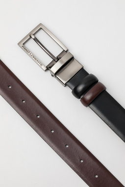 Dvipusis odinis diržas su blizgia sagtimi