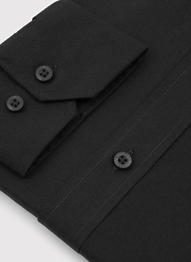 Juodi medvilniniai vyriški marškiniai