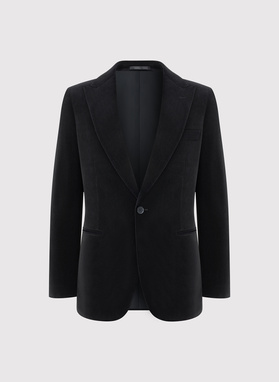 Juodas medvilninis vyriškas švarkas