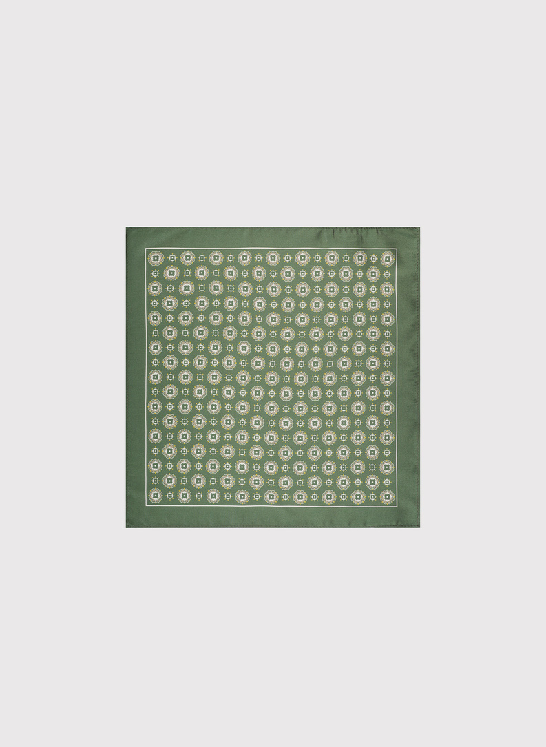 Žalia raštuota kišeninė nosinaitė