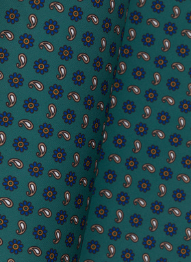 Žalia kišeninė nosinaitė peislio raštu