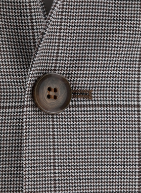 Bronzinių tonų languotas vyriškos kostiuminis švarkas