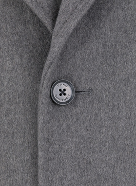 Vyriškas pilkas lietpaltis su vilna