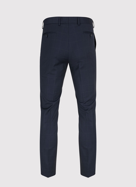 Vilnonės languotos kostiuminės kelnės