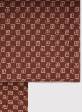 Rudas vyriškas šalikas su smėliniu žiedu su PL spaudu