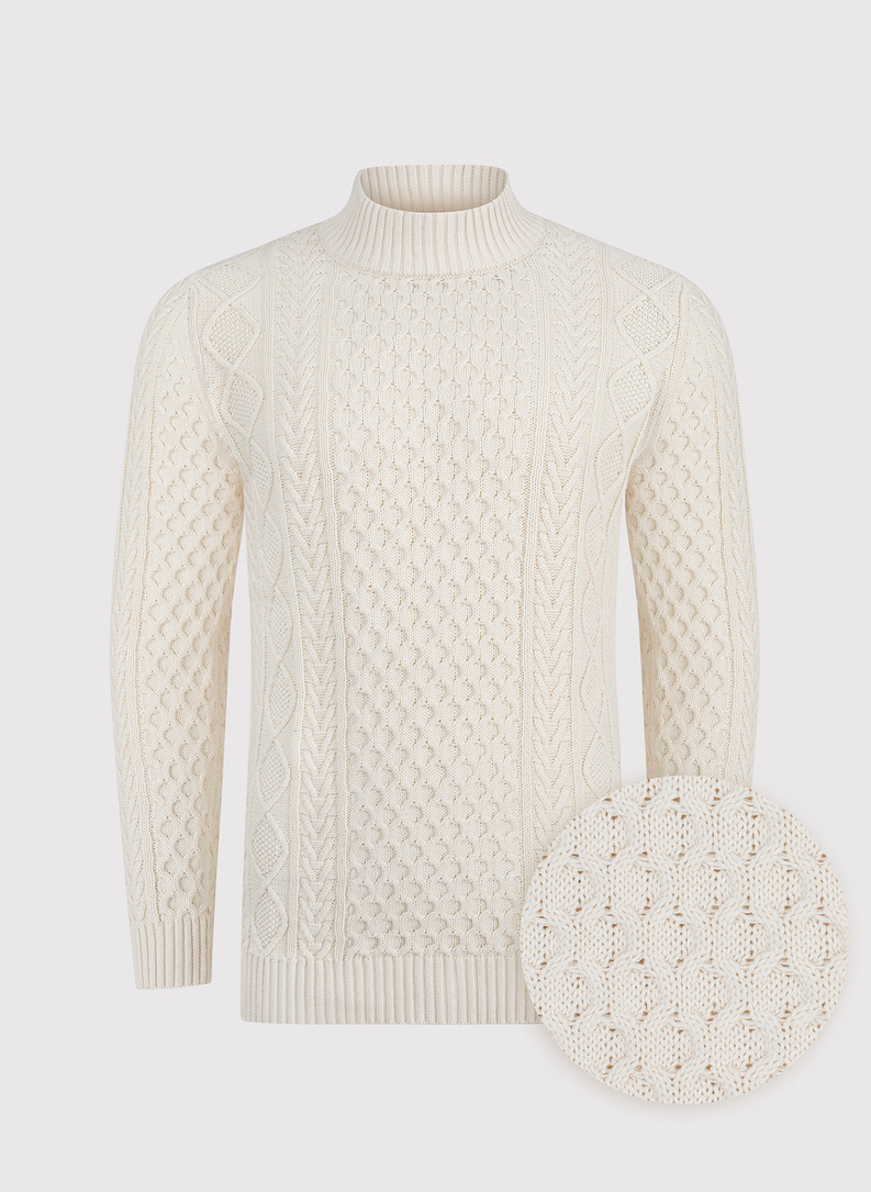 Smėlinis vyriškas megztinis