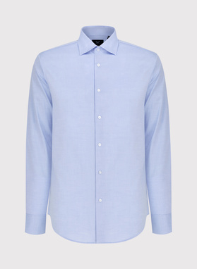 Mėlyni vyriški marškiniai ilgomis rankovėmis