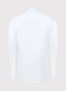 Balti vyriški marškiniai mikroraštu