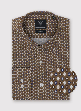 Bronziniai vyriški marškiniai mikroraštu