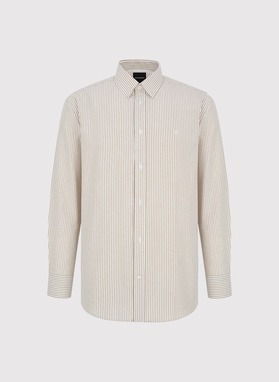 Smėliniai vyriški marškiniai juostelėmis