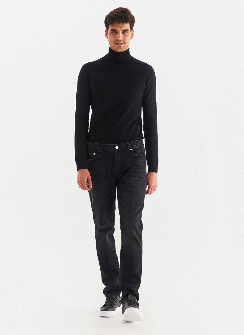 Juodos vyriškos džinsinės kelnės