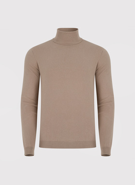 Smėlinis vyriškas golfas be raštų