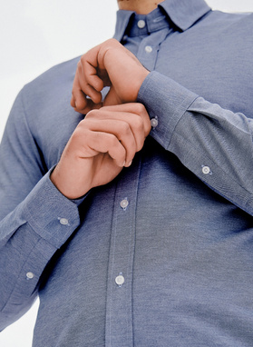 Mėlyni melanžiniai marškiniai