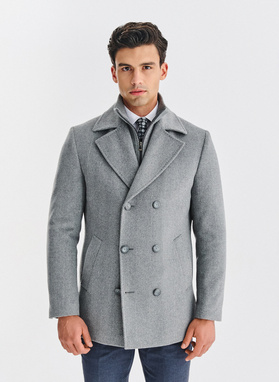 Vilnonis dvieilis vyriškas lietpaltis