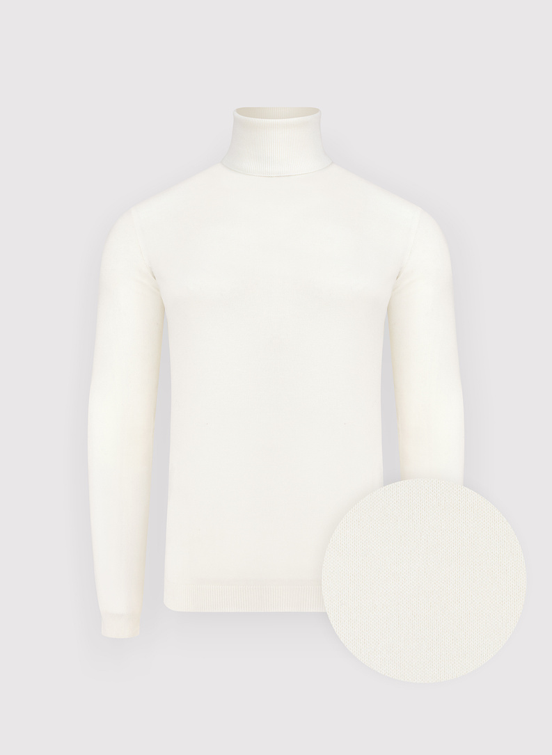 Baltos spalvos vyriškas golfas