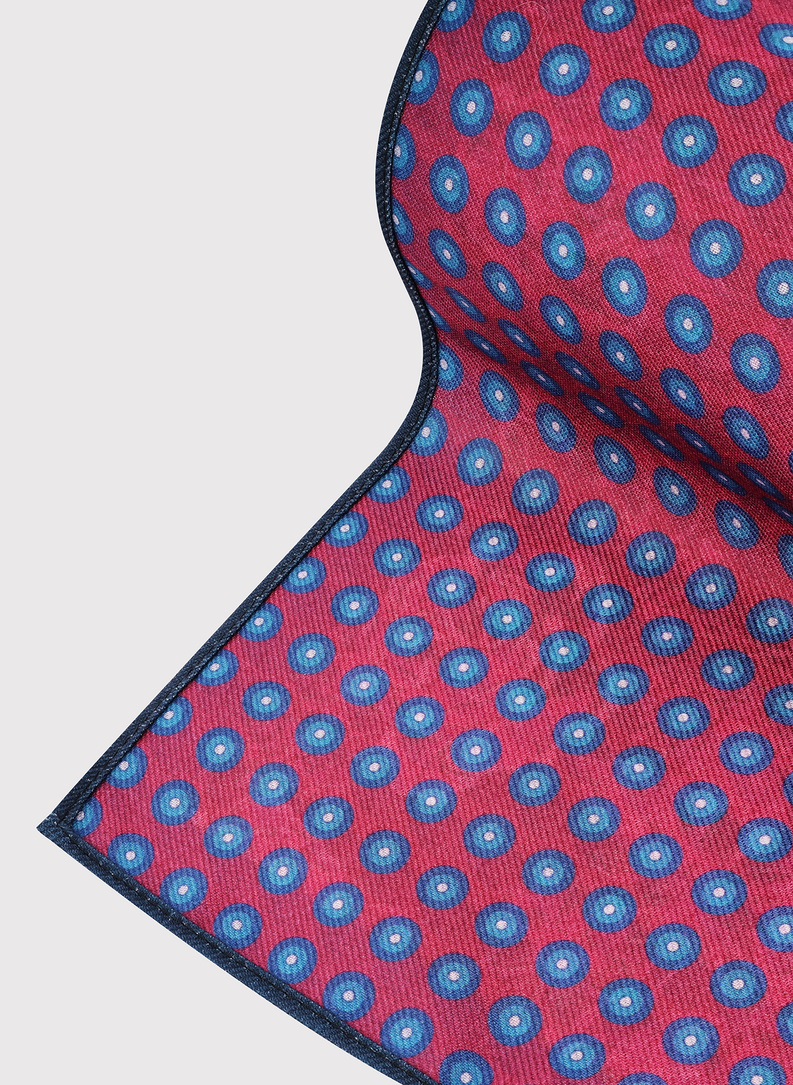 Dvipusė vyriška kišeninė nosinaitė su gėlėmis