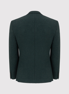 Žalias matomos struktūros laisvalaikio švarkas