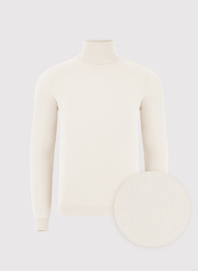 Baltas vyriškas golfas be raštų