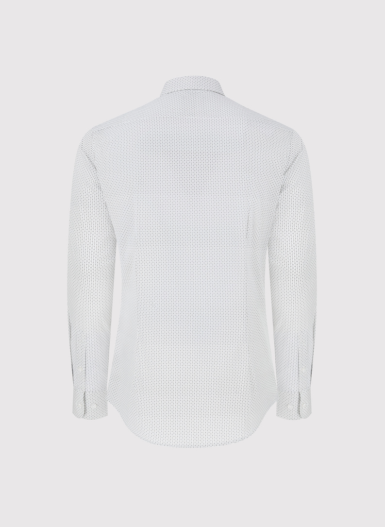 Balti vyriški marškiniai su mikroraštu