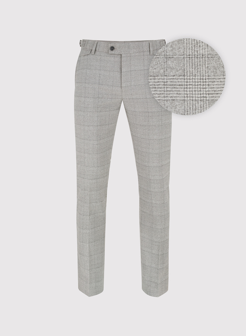 Pilkos languotos kostiuminės kelnės