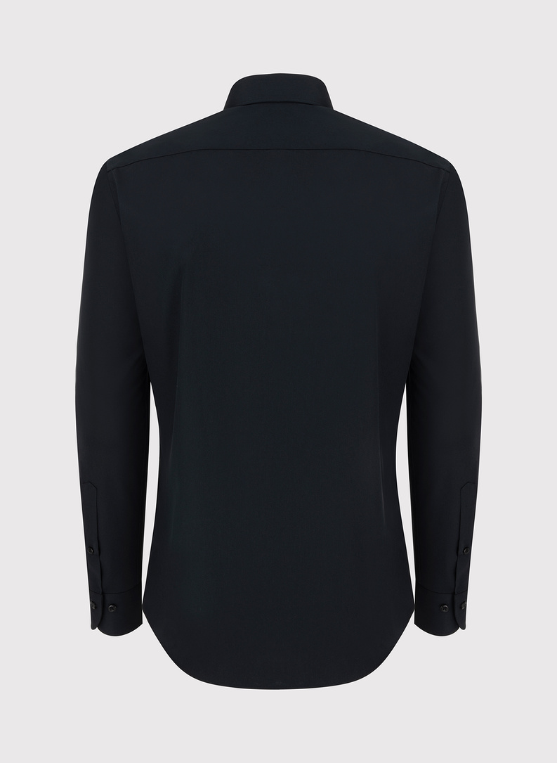 Medvilniniai juodi vyriški marškiniai