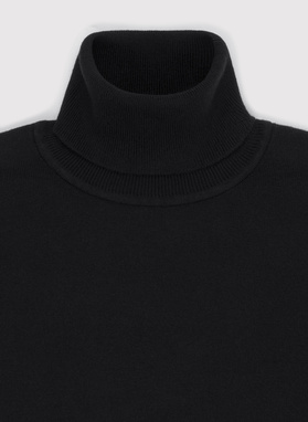 Juodos spalvos vyriškas „basic“ golfas be raštų