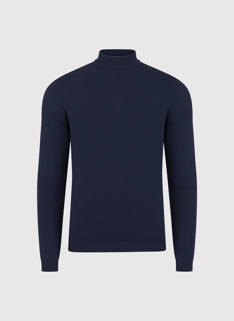 Tamsiai mėlynos spalvos vyriškas pusgolfis