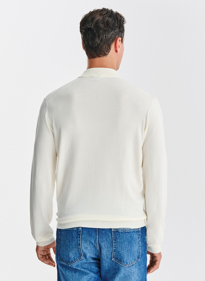 Baltos spalvos vyriškas pusgolfis