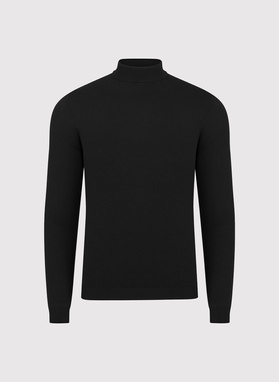 Juodos spalvos vyriškas pusgolfis