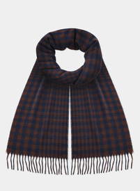 Rudas šalikas langeliais