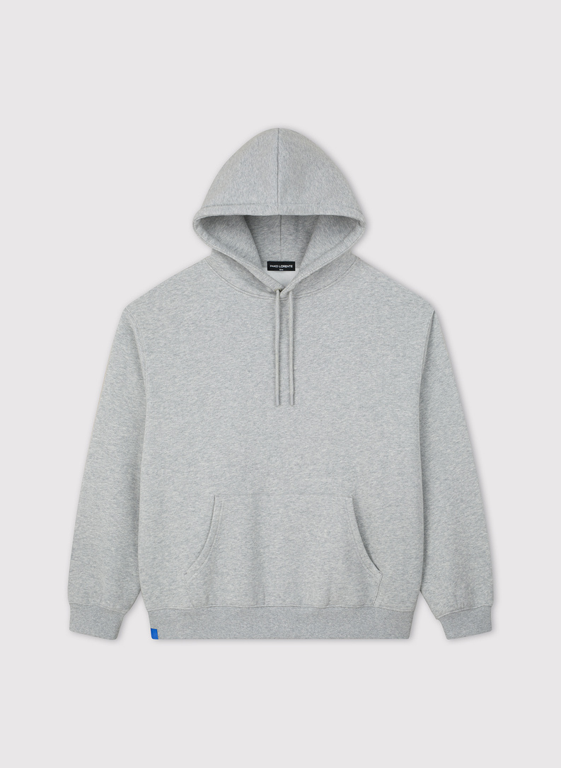 Pilkas treninginis bluzonas su gobtuvu