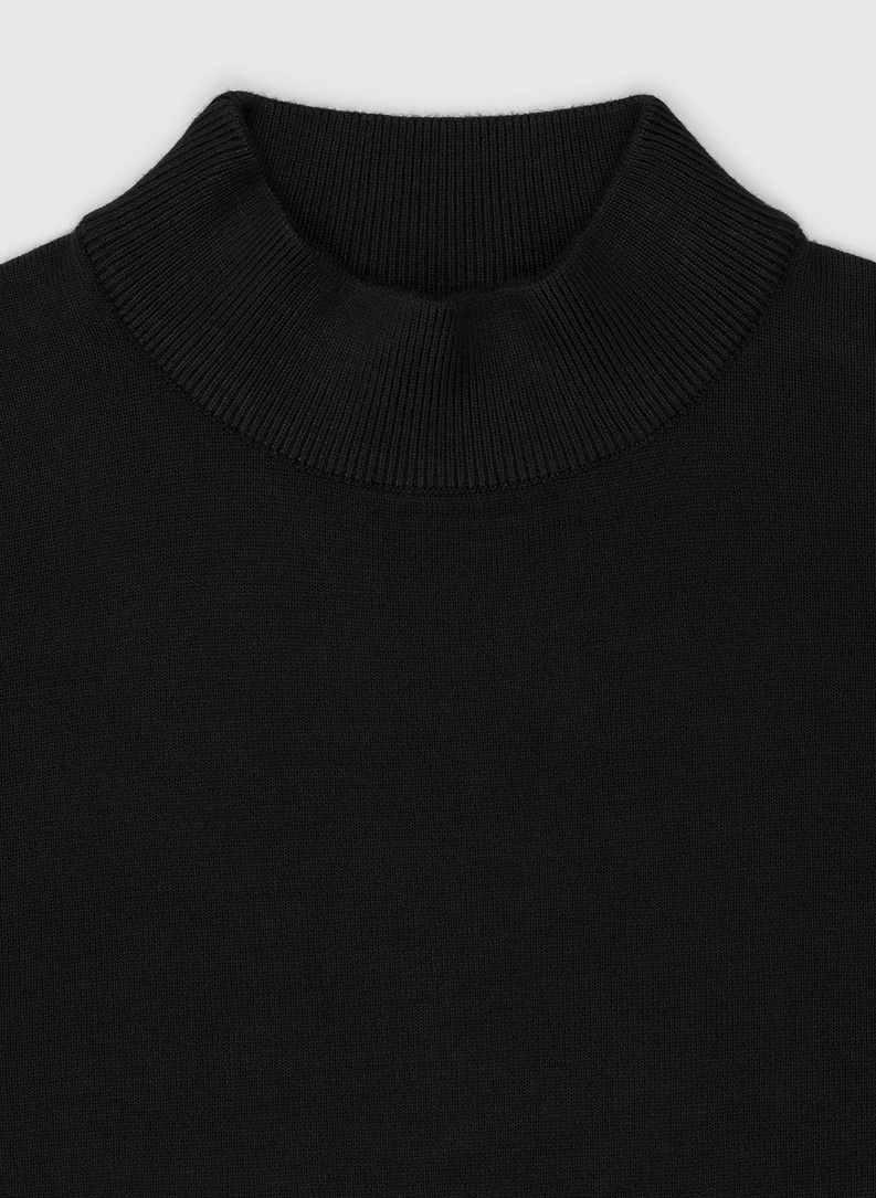 Juodos spalvos vyriškas pusgolfis