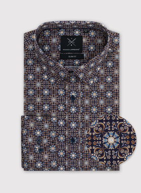 Vyriški marškiniai geometriniu raštu