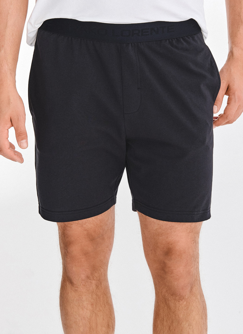 Baltai juoda vyriška pižama su medvilne