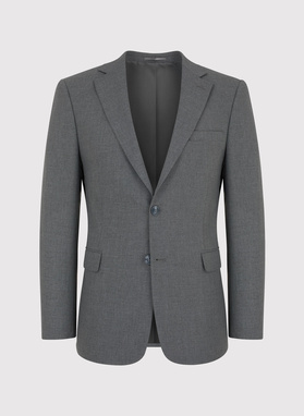 Pilkas kostiuminis švarkas be raštų